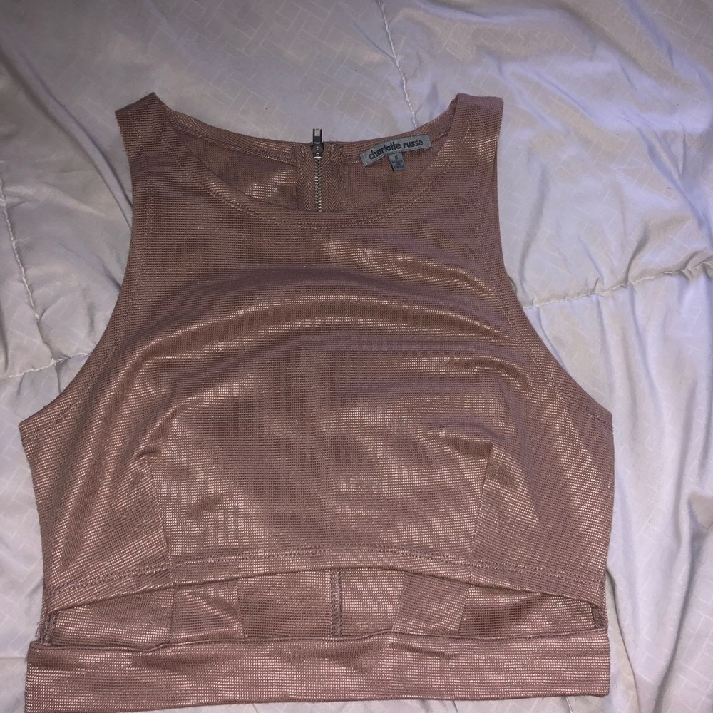 Nude crop top